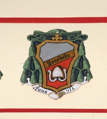 Ambito laziale sec. XX, Dipinto con stemma del vescovo Benedetto dei Tuscoli