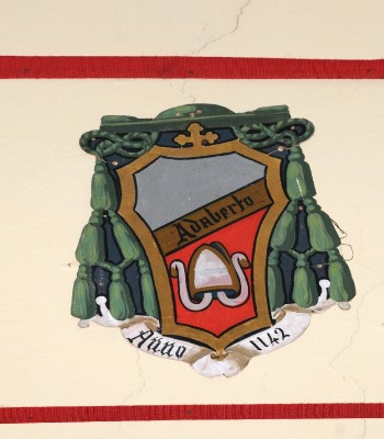 Ambito laziale sec. XX, Dipinto con stemma del vescovo Adalberto