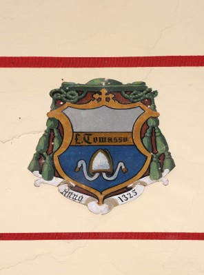 Ambito laziale sec. XX, Dipinto con stemma del vescovo Fra Tommaso