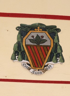 Ambito laziale sec. XX, Dipinto con stemma del vescovo Flores