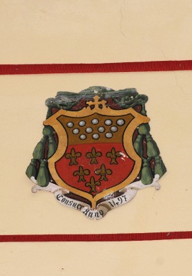 Ambito laziale sec. XX, Dipinto con stemma del vescovo Bargarotto