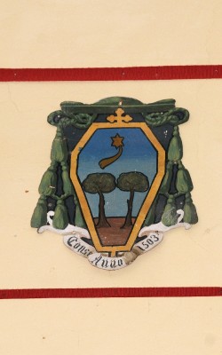 Ambito laziale sec. XX, Dipinto con stemma del vescovo De Albericis