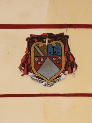 Ambito laziale sec. XX, Dipinto con stemma del vescovo Simonetta