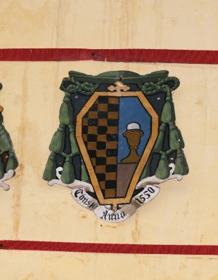 Ambito laziale sec. XX, Dipinto con stemma del vescovo Antonio Simeoni