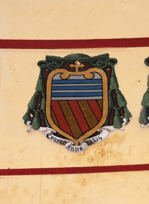 Ambito laziale sec. XX, Dipinto con stemma del vescovo Ghisleri Del Bosco