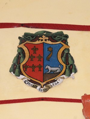 Ambito laziale sec. XX, Dipinto con stemma del vescovo Crispi