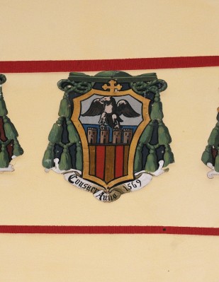 Ambito laziale sec. XX, Dipinto con stemma del vescovo Stampa