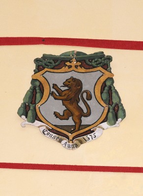 Ambito laziale sec. XX, Dipinto con stemma del vescovo Stradella