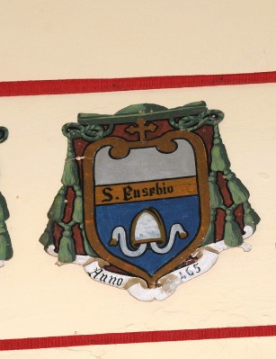Ambito laziale sec. XX, Dipinto con stemma del vescovo Eusebio