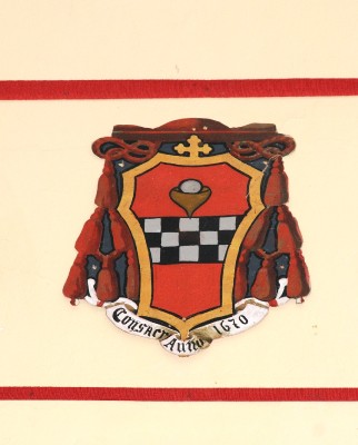 Ambito laziale sec. XX, Dipinto con stemma del vescovo Spinola