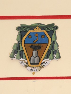 Ambito laziale sec. XX, Dipinto con stemma del vescovo Ricciardi