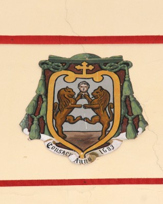 Ambito laziale sec. XX, Dipinto con stemma del vescovo Giusti