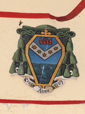 Ambito laziale sec. XX, Dipinto con stemma del vescovo Vecchiarelli