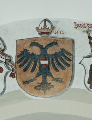 Ambito trentino (1512), Affresco con stemma imperiale