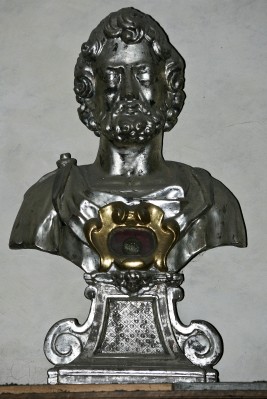 Bottega fiorentina secc. XVIII-XIX, Reliquiario a busto di San Luigi Gonzaga