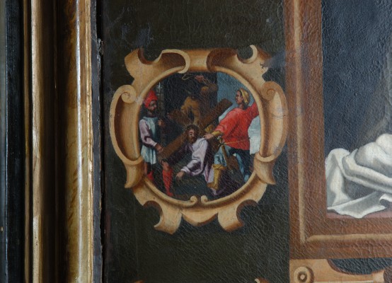 Ambito umbro sec. XVII, Gesù Cristo sale sul monte Calvario
