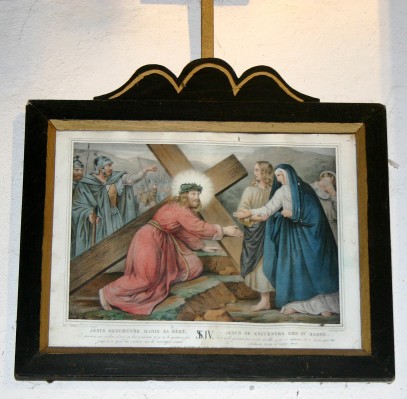 Ambito francese sec. XIX, Gesù Cristo incontra la Madonna e le pie donne