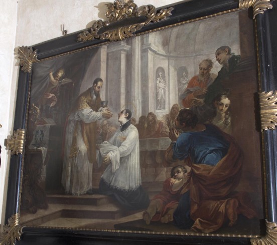 Ambito veneto sec. XVIII, Sant'Alessandro Sauli riceve la comunione