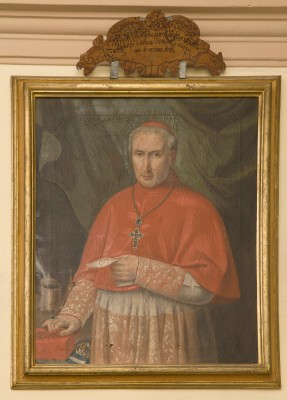 Bott. imolese sec. XVIII, Cornice del ritratto del cardinale Giacomo Giustiniani