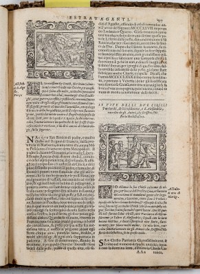 Ambito veneziano (1591), Pagina con due incisioni