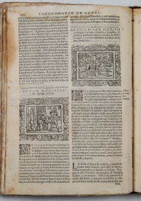 Ambito veneziano (1591), Pagina con stampe di santi martirizzati