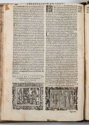 Ambito veneziano (1591), Pagina con silografie