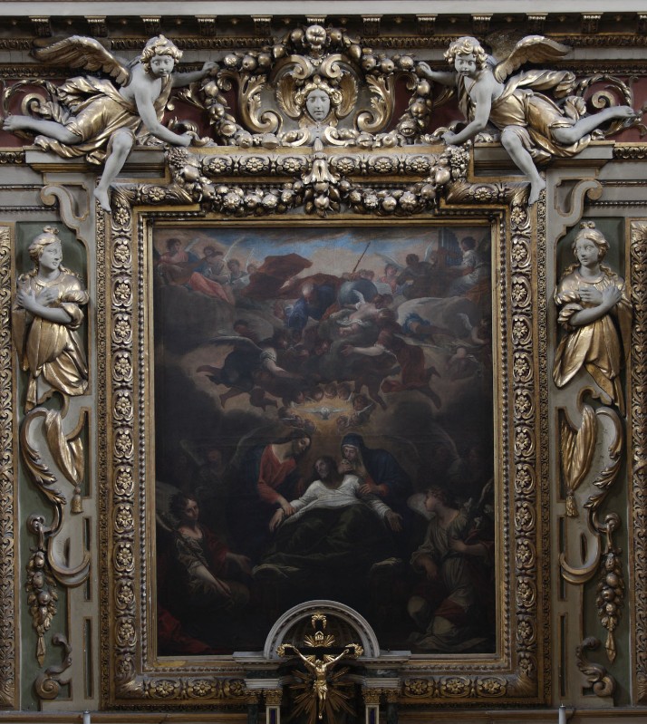 Sala G. A. (1681-1684), Ancona in stucco dorato e dipinto