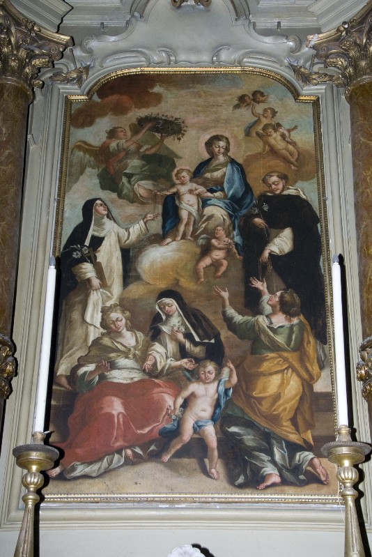 Carella D. A. sec. XVIII, Dipinto della Madonna del rosario tra santi