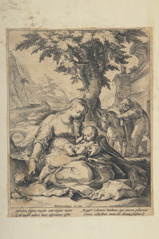 Matham J. (1589), Riposo durante la fuga in Egitto