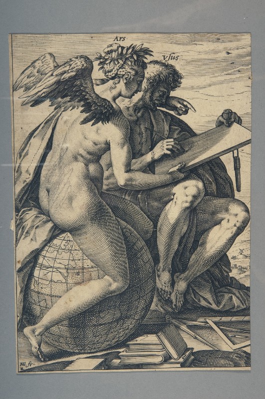 Goltzius H. ultimo quarto sec. XVI, Allegoria dell'Arte e della Pratica