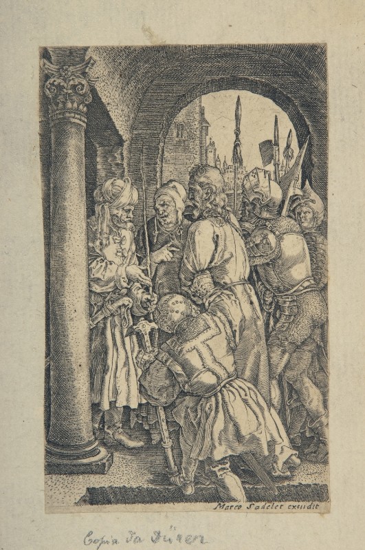 Sadeler A. sec. XVI-XVII, Cristo davanti a Pilato