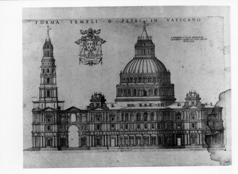 Da Sangallo A. (1547), Progetto per la Basilica di S. Pietro in Vaticano 1/2