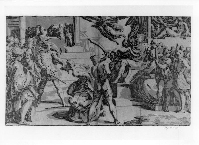 Da Trento A. (1527 circa), Martirio di due santi per decapitazione