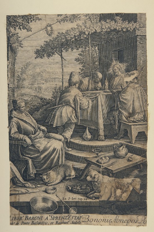 Sadeler R. (1593), Cena in Emmaus 1/2
