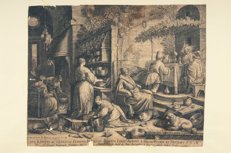 Sadeler R. (1593), Cena in Emmaus 2/2