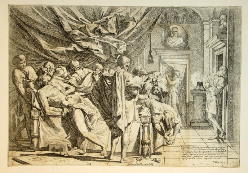 Testa P. (1648), Morte di Catone 2/2