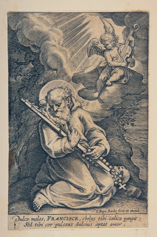 Barbé J. B. prima metà sec. XVII, S. Francesco d'Assisi col crocifisso