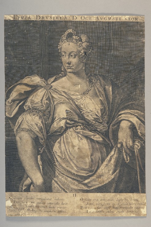 Sadeler A. primo quarto sec. XVII, Ritratto di Livia moglie di Augusto
