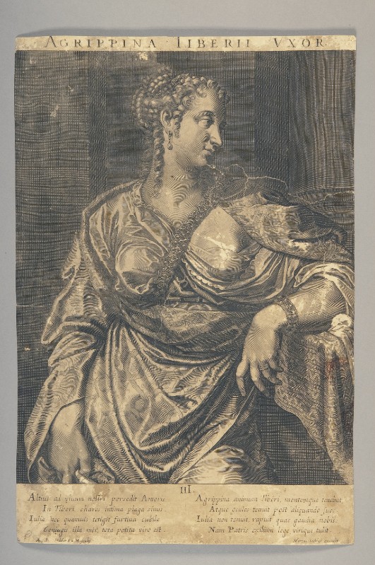 Sadeler A. primo quarto sec. XVII, Ritratto di Vipsania Agrippina