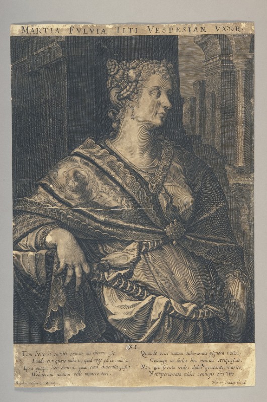 Sadeler A. primo quarto sec. XVII, Ritratto di Marzia Fulvia moglie di Tito