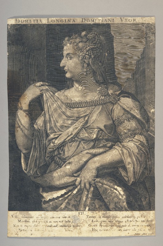Sadeler A. primo quarto sec. XVII, Ritratto di Domizia Longina