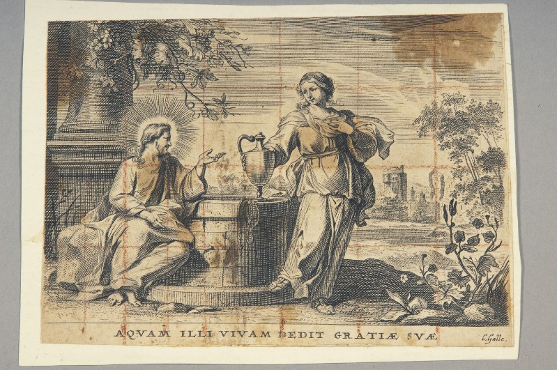 Ambito fiammingo secondo quarto sec. XVII, Gesù Cristo e la samaritana