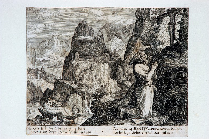 Ambito fiammingo prima metà sec. XVII, B. Pietro eremita