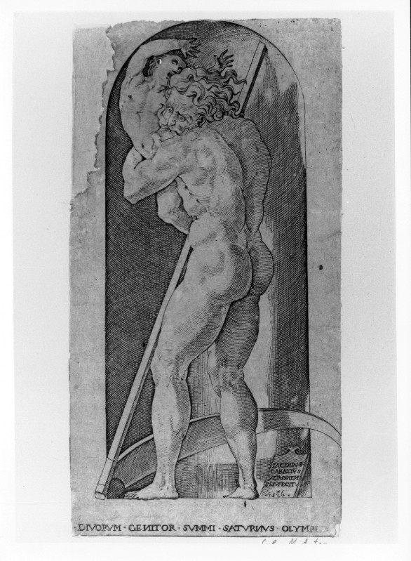 Caraglio J. (1526), Saturno divora uno dei suoi figli