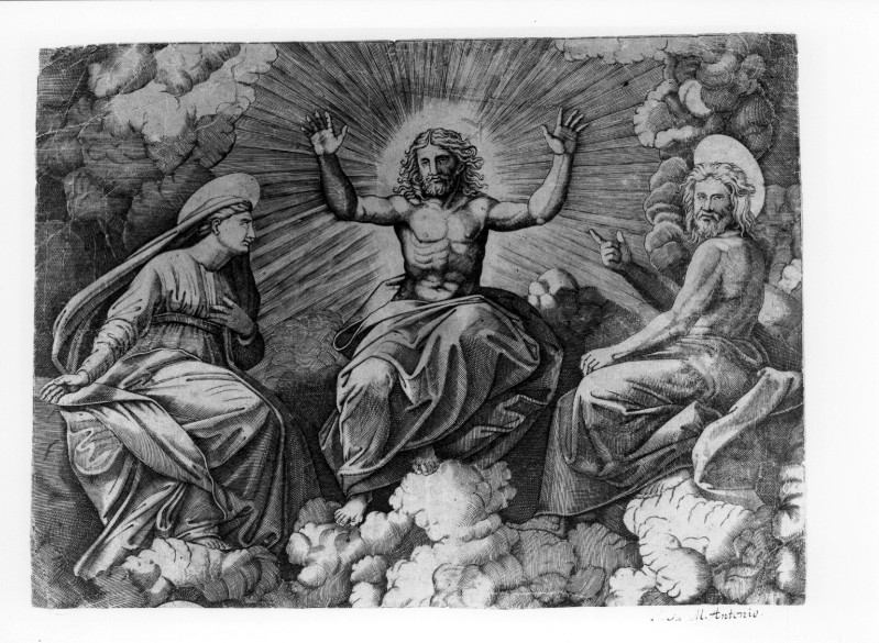 Raimondi M. (1515-1520), Gesù Cristo in gloria tra la Madonna e S. Giovanni