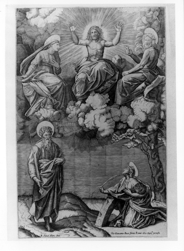 Raimondi M. (1515-1520), Gesù Cristo in gloria con santi