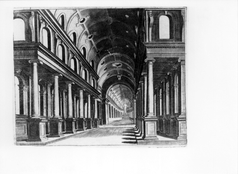 Custos D. (1610 circa), Studio prospettico con galleria