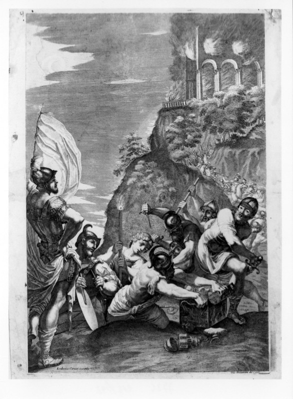 Giovannini G. M. inizio sec. XVIII, Saccheggio del monastero di Montecassino