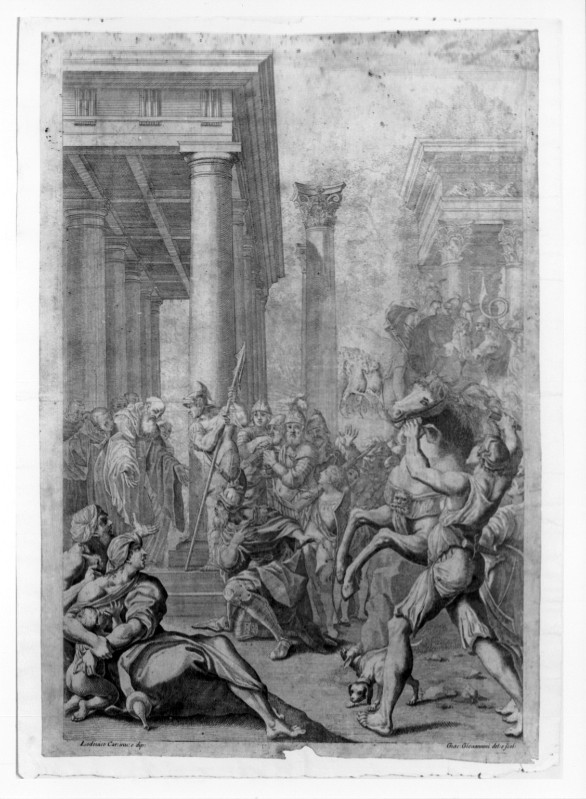 Giovannini G. M. inizio sec. XVIII, S. Benedetto riceve la visita di Totila