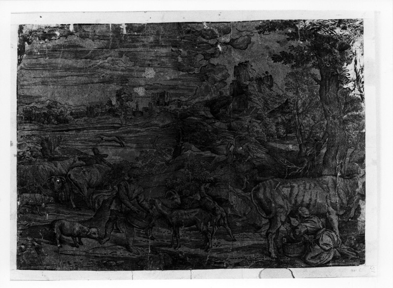 Vecellio T. (1525-1530), Paesaggio con contadini e animali 2/2
